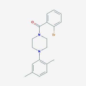 molecular formula C19H21BrN2O B2919584 (2-溴苯基)-[4-(2,5-二甲基苯基)-哌嗪-1-基]-甲苯酮 CAS No. 835598-32-8