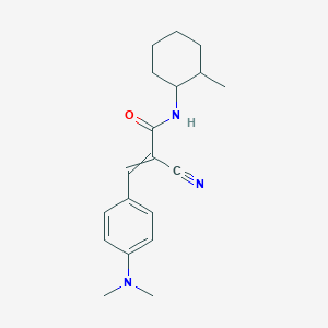 2-cyano-3-[4-(dimethylamino)phenyl]-N-(2-methylcyclohexyl)prop-2-enamide