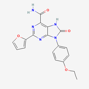 9-(4-ethoxyphenyl)-2-(furan-2-yl)-8-oxo-7H-purine-6-carboxamide