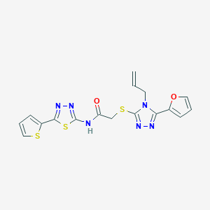 2-{[4-allyl-5-(2-furyl)-4H-1,2,4-triazol-3-yl]sulfanyl}-N-[5-(2-thienyl)-1,3,4-thiadiazol-2-yl]acetamide