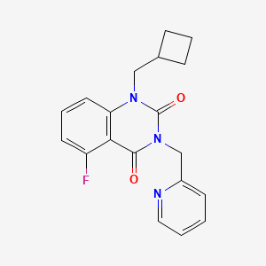1-(Cyclobutylmethyl)-5-fluoro-3-(pyridin-2-ylmethyl)quinazoline-2,4-dione