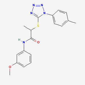 N-(3-methoxyphenyl)-2-{[1-(4-methylphenyl)-1H-tetrazol-5-yl]sulfanyl}propanamide