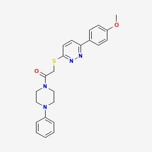 2-[6-(4-Methoxyphenyl)pyridazin-3-yl]sulfanyl-1-(4-phenylpiperazin-1-yl)ethanone