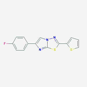 molecular formula C14H8FN3S2 B291962 6-(4-Fluorophenyl)-2-(2-thienyl)imidazo[2,1-b][1,3,4]thiadiazole 