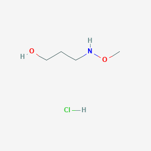 molecular formula C4H12ClNO2 B2919631 3-(甲氧基氨基)丙醇盐酸盐 CAS No. 2172017-90-0