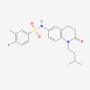 molecular formula C21H25FN2O3S B2919644 4-氟-N-(1-异戊基-2-氧代-1,2,3,4-四氢喹啉-6-基)-3-甲基苯磺酰胺 CAS No. 941906-99-6