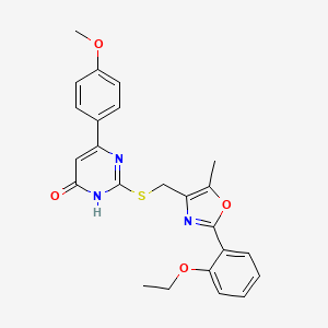 2-(((2-(2-Ethoxyphenyl)-5-methyloxazol-4-yl)methyl)thio)-6-(4-methoxyphenyl)pyrimidin-4-ol