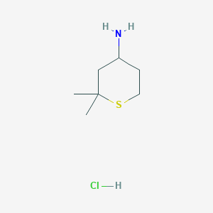 2,2-Dimethylthian-4-amine hydrochloride