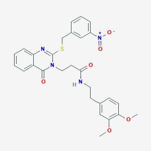 N-(3,4-dimethoxyphenethyl)-3-(2-((3-nitrobenzyl)thio)-4-oxoquinazolin-3(4H)-yl)propanamide