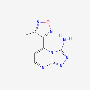 molecular formula C8H7N7O B2919656 5-(4-Methyl-1,2,5-oxadiazol-3-yl)[1,2,4]triazolo[4,3-a]pyrimidin-3-amine CAS No. 890095-04-2