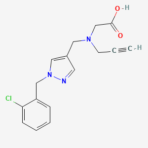 2-[[1-[(2-Chlorophenyl)methyl]pyrazol-4-yl]methyl-prop-2-ynylamino]acetic acid