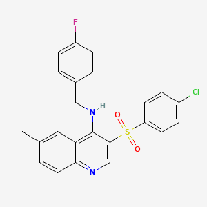 3-((4-chlorophenyl)sulfonyl)-N-(4-fluorobenzyl)-6-methylquinolin-4-amine