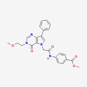 methyl 4-({[3-(2-methoxyethyl)-4-oxo-7-phenyl-3,4-dihydro-5H-pyrrolo[3,2-d]pyrimidin-5-yl]acetyl}amino)benzoate
