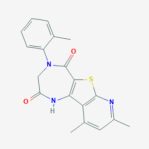 8,10-Dimethyl-4-(2-methylphenyl)-1,3-dihydropyrido[2,3]thieno[2,4-d][1,4]diazepine-2,5-dione