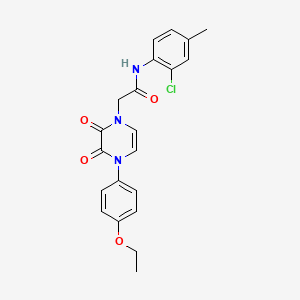 molecular formula C21H20ClN3O4 B2919670 N-(2-chloro-4-methylphenyl)-2-(4-(4-ethoxyphenyl)-2,3-dioxo-3,4-dihydropyrazin-1(2H)-yl)acetamide CAS No. 898429-14-6