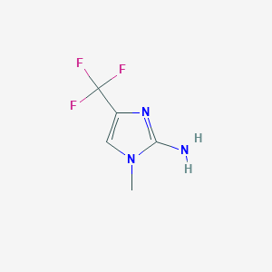 molecular formula C5H6F3N3 B2919701 1-Methyl-4-(trifluoromethyl)imidazol-2-amine CAS No. 2109509-60-4