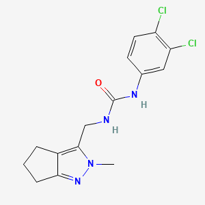 1-(3,4-Dichlorophenyl)-3-((2-methyl-2,4,5,6-tetrahydrocyclopenta[c]pyrazol-3-yl)methyl)urea