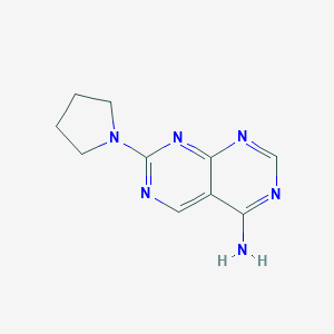 molecular formula C10H12N6 B291971 7-(1-Pyrrolidinyl)pyrimido[4,5-d]pyrimidin-4-amine 