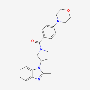 (3-(2-methyl-1H-benzo[d]imidazol-1-yl)pyrrolidin-1-yl)(4-morpholinophenyl)methanone