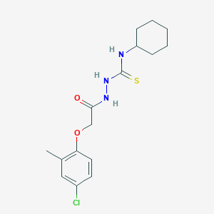 molecular formula C16H22ClN3O2S B2919718 1-(2-(4-Chloro-2-methylphenoxy)acetyl)-4-cyclohexylthiosemicarbazide CAS No. 172968-00-2