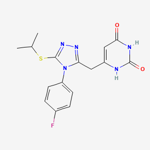 6-((4-(4-fluorophenyl)-5-(isopropylthio)-4H-1,2,4-triazol-3-yl)methyl)pyrimidine-2,4(1H,3H)-dione