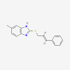2-(cinnamylthio)-5-methyl-1H-benzo[d]imidazole