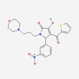 3-hydroxy-1-(3-morpholinopropyl)-5-(3-nitrophenyl)-4-(thiophene-2-carbonyl)-1H-pyrrol-2(5H)-one