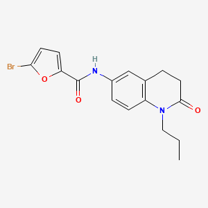 molecular formula C17H17BrN2O3 B2919734 5-bromo-N-(2-oxo-1-propyl-1,2,3,4-tetrahydroquinolin-6-yl)furan-2-carboxamide CAS No. 951471-80-0