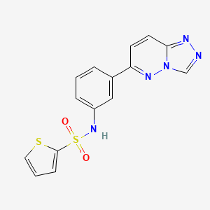 molecular formula C15H11N5O2S2 B2919746 N-(3-([1,2,4]triazolo[4,3-b]pyridazin-6-yl)phenyl)thiophene-2-sulfonamide CAS No. 891124-47-3