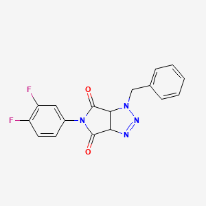 molecular formula C17H12F2N4O2 B2919747 1-benzyl-5-(3,4-difluorophenyl)-1,6a-dihydropyrrolo[3,4-d][1,2,3]triazole-4,6(3aH,5H)-dione CAS No. 1007923-63-8