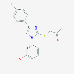 molecular formula C19H17FN2O2S B291975 1-{[4-(4-fluorophenyl)-1-(3-methoxyphenyl)-1H-imidazol-2-yl]sulfanyl}acetone 