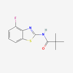 molecular formula C12H13FN2OS B2919754 N-(4-fluorobenzo[d]thiazol-2-yl)pivalamide CAS No. 868368-73-4