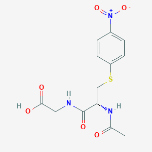 molecular formula C13H15N3O6S B2919756 N-乙酰-S-(4-硝基苯基)半胱氨酰甘氨酸 CAS No. 375855-09-7