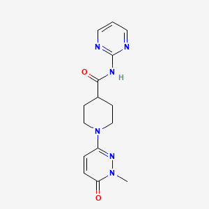 B2919760 1-(1-methyl-6-oxo-1,6-dihydropyridazin-3-yl)-N-(pyrimidin-2-yl)piperidine-4-carboxamide CAS No. 1797126-91-0