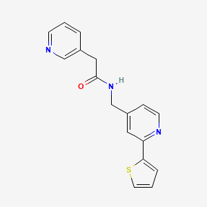 2-(pyridin-3-yl)-N-((2-(thiophen-2-yl)pyridin-4-yl)methyl)acetamide