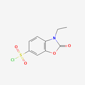 molecular formula C9H8ClNO4S B2919763 3-乙基-2-氧代-2,3-二氢-1,3-苯并恶唑-6-磺酰氯 CAS No. 878432-93-0