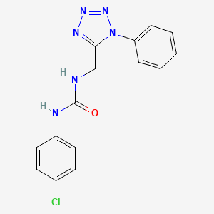 molecular formula C15H13ClN6O B2919767 1-(4-氯苯基)-3-((1-苯基-1H-四唑-5-基)甲基)脲 CAS No. 950473-24-2