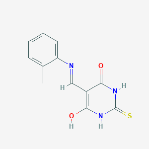 2-thioxo-5-((o-tolylamino)methylene)dihydropyrimidine-4,6(1H,5H)-dione