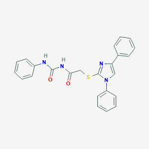 molecular formula C24H20N4O2S B291977 N-{[(1,4-diphenyl-1H-imidazol-2-yl)sulfanyl]acetyl}-N'-phenylurea 