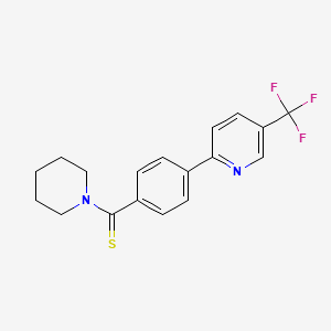 2-[4-(Piperidine-1-carbothioyl)phenyl]-5-(trifluoromethyl)pyridine