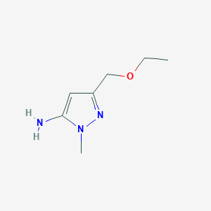 molecular formula C7H13N3O B2919774 3-(ethoxymethyl)-1-methyl-1H-pyrazol-5-amine CAS No. 1856033-39-0