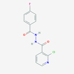 molecular formula C13H9ClFN3O2 B2919787 2-chloro-N'-(4-fluorobenzoyl)pyridine-3-carbohydrazide CAS No. 1061574-35-3