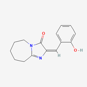 (2E)-2-[(2-hydroxyphenyl)methylidene]-2H,3H,5H,6H,7H,8H,9H-imidazo[1,2-a]azepin-3-one