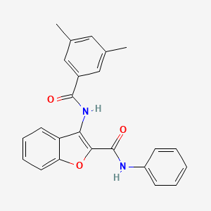 molecular formula C24H20N2O3 B2919789 3-(3,5-dimethylbenzamido)-N-phenylbenzofuran-2-carboxamide CAS No. 887885-10-1
