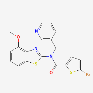 molecular formula C19H14BrN3O2S2 B2919794 5-bromo-N-(4-methoxy-1,3-benzothiazol-2-yl)-N-[(pyridin-3-yl)methyl]thiophene-2-carboxamide CAS No. 895003-91-5