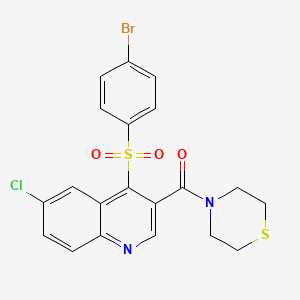 (4-((4-Bromophenyl)sulfonyl)-6-chloroquinolin-3-yl)(thiomorpholino)methanone