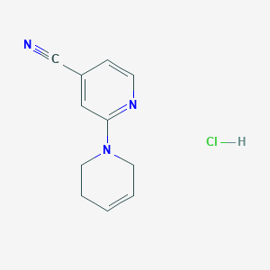 molecular formula C11H12ClN3 B2919798 3,6-dihydro-2H-[1,2'-bipyridine]-4'-carbonitrile hydrochloride CAS No. 2379996-70-8