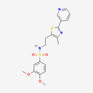 3,4-dimethoxy-N-{2-[4-methyl-2-(pyridin-3-yl)-1,3-thiazol-5-yl]ethyl}benzene-1-sulfonamide