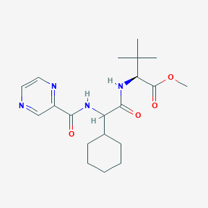 molecular formula C20H30N4O4 B2919802 (2S)-甲基2-(2-环己基-2-(吡嗪-2-甲酰胺)乙酰胺)-3,3-二甲基丁酸酯 CAS No. 402958-95-6