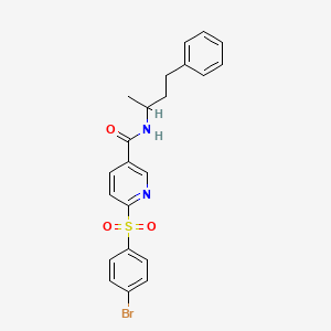 6-((4-bromophenyl)sulfonyl)-N-(4-phenylbutan-2-yl)nicotinamide